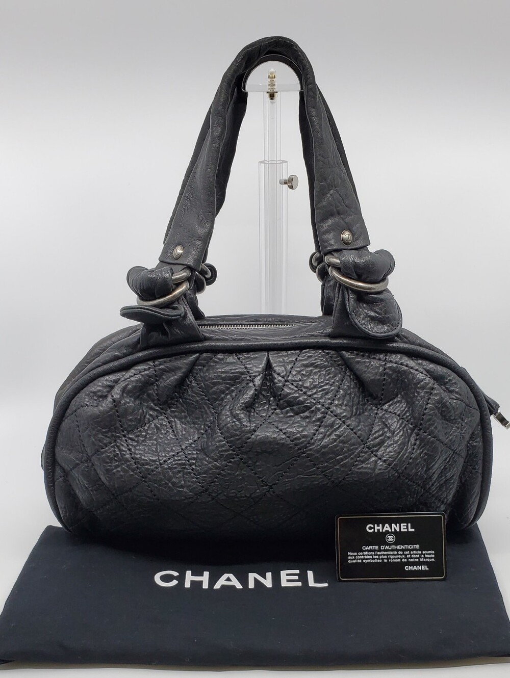 Chanel Distressed Lambskin Le Marais Bowler Bag